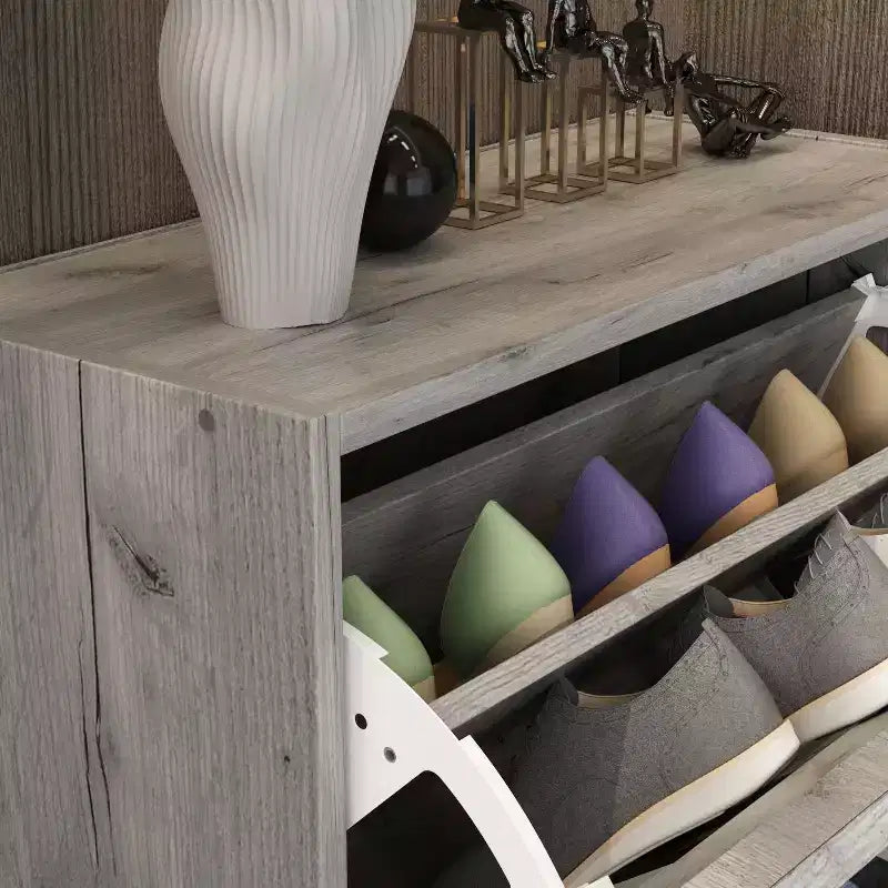 Famapy 3-Tiers Entryway Shoe Cabinet With Flipped Drawers