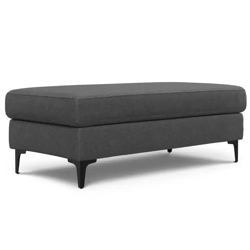 WyndenHall Lana Rectangular Mid-Century Ottoman Bench