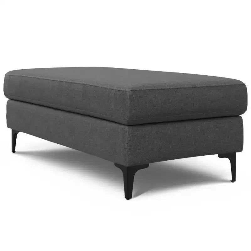 WyndenHall Lana Rectangular Mid-Century Ottoman Bench