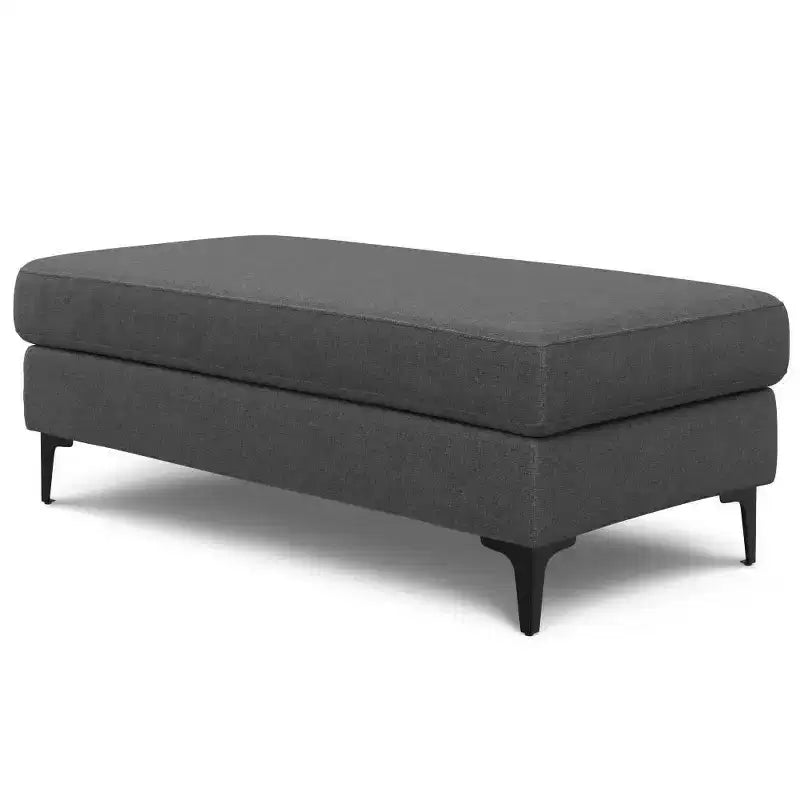 WyndenHall Lana Rectangular Mid-Century Ottoman Bench