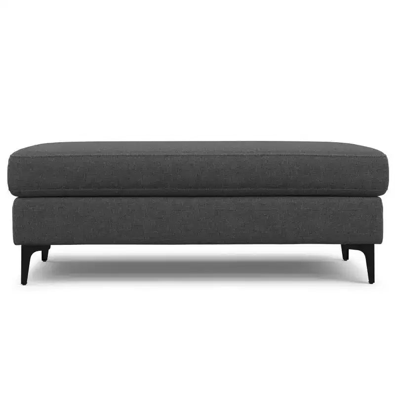 WyndenHall Lana Rectangular Mid-Century Ottoman Bench