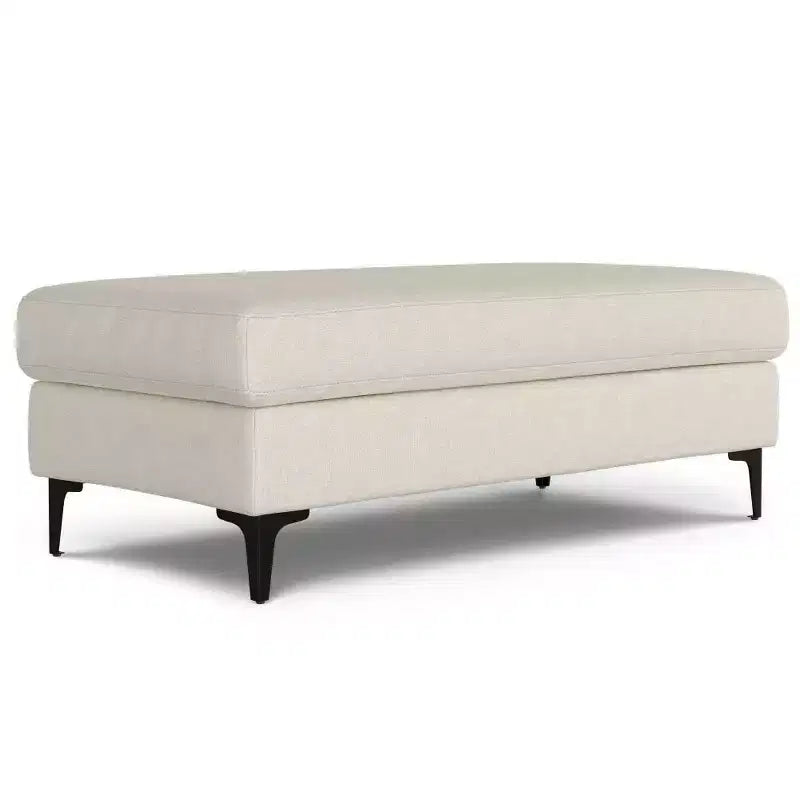 WyndenHall Lana Rectangular Mid-Century Ottoman Bench