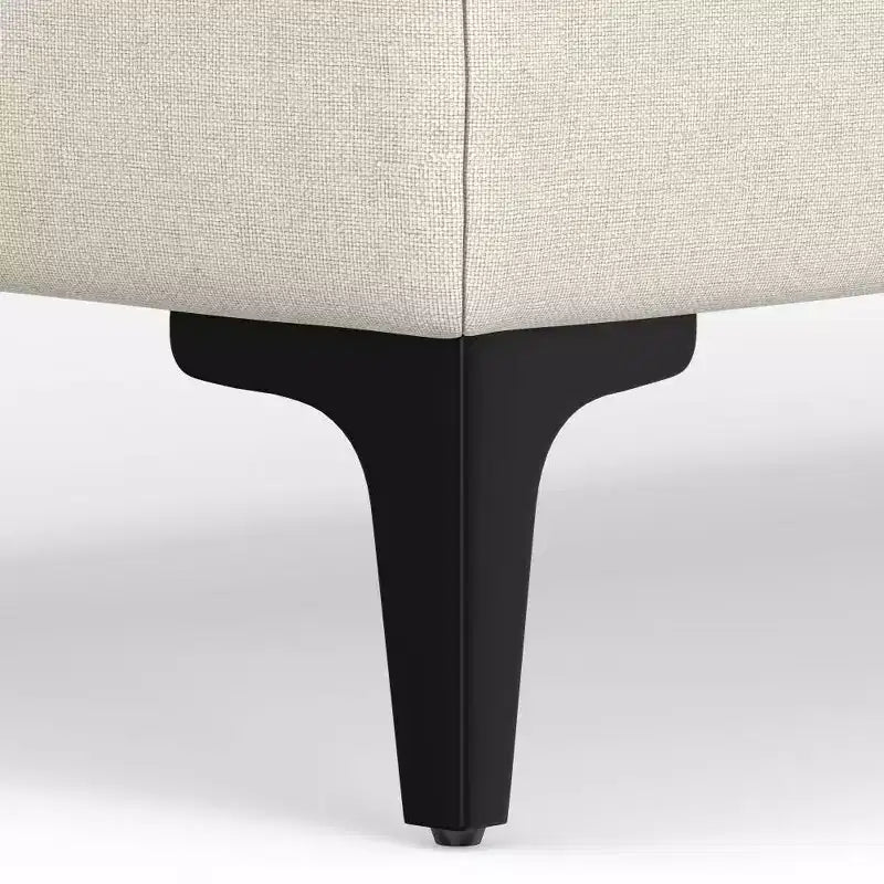 WyndenHall Lana Rectangular Mid-Century Ottoman Bench