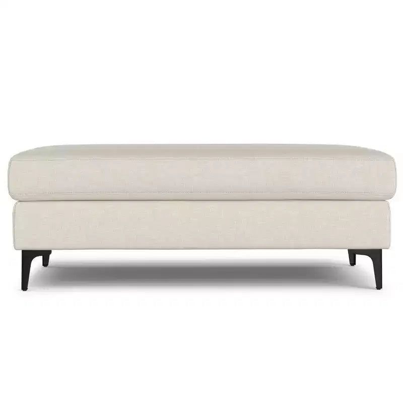 WyndenHall Lana Rectangular Mid-Century Ottoman Bench